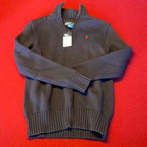 Polo Ralph Lauren blue sweater size M 10/12 NWT
